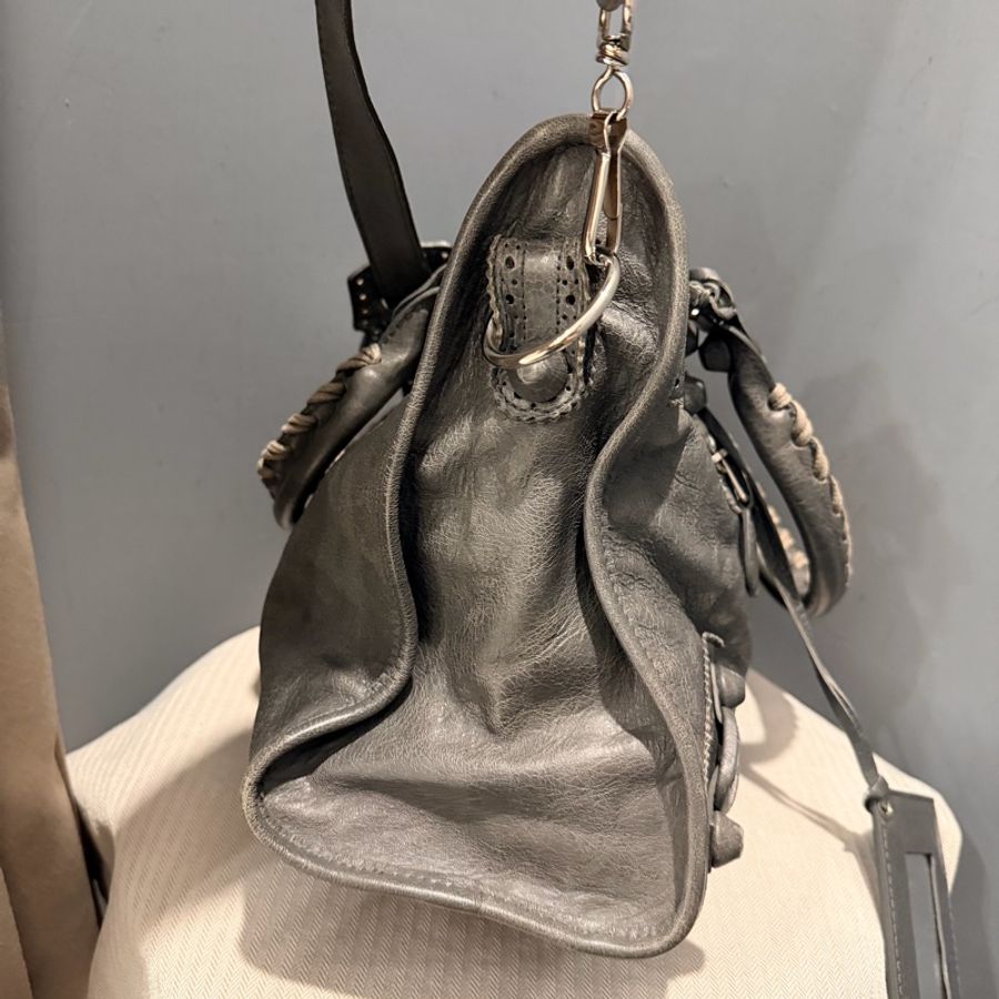 Balenciaga 巴黎世家 機車包 深灰-7