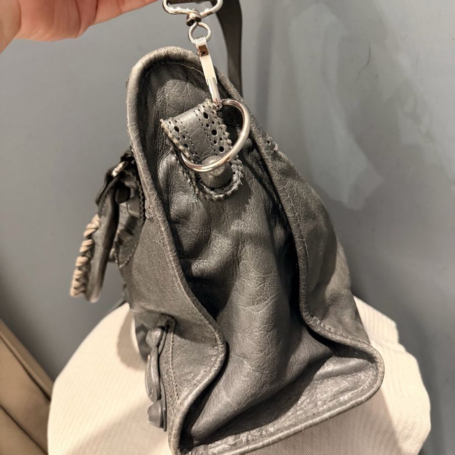 Balenciaga 巴黎世家 機車包 深灰-8