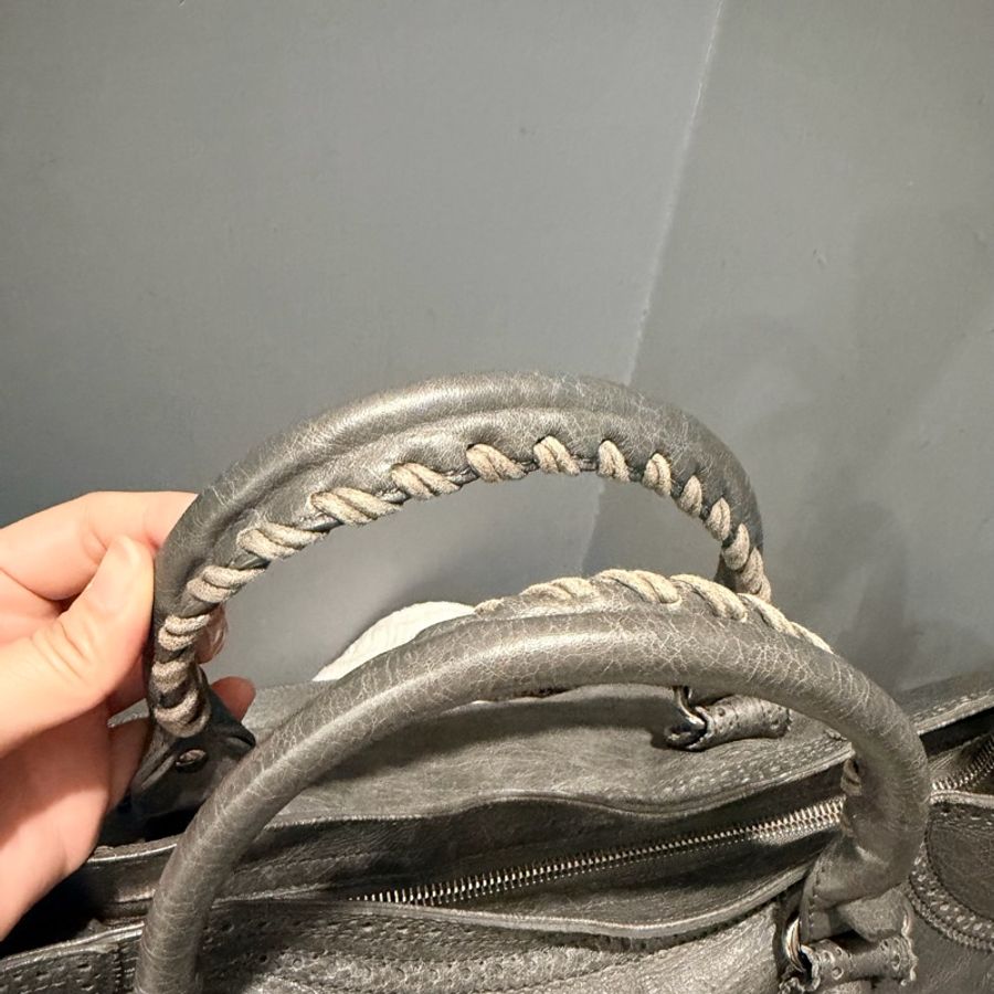 Balenciaga 巴黎世家 機車包 深灰-11