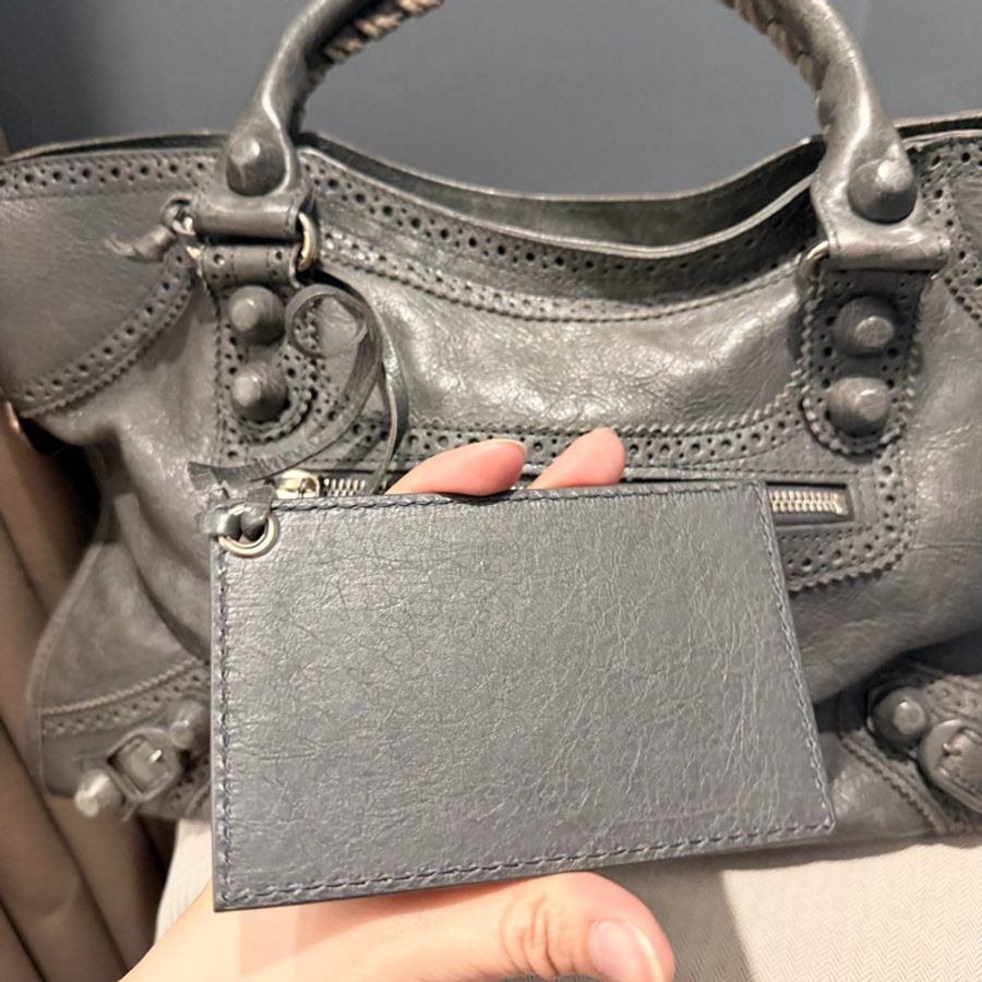 Balenciaga 巴黎世家 機車包 深灰-14