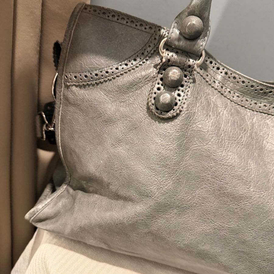 Balenciaga 巴黎世家 機車包 深灰-23
