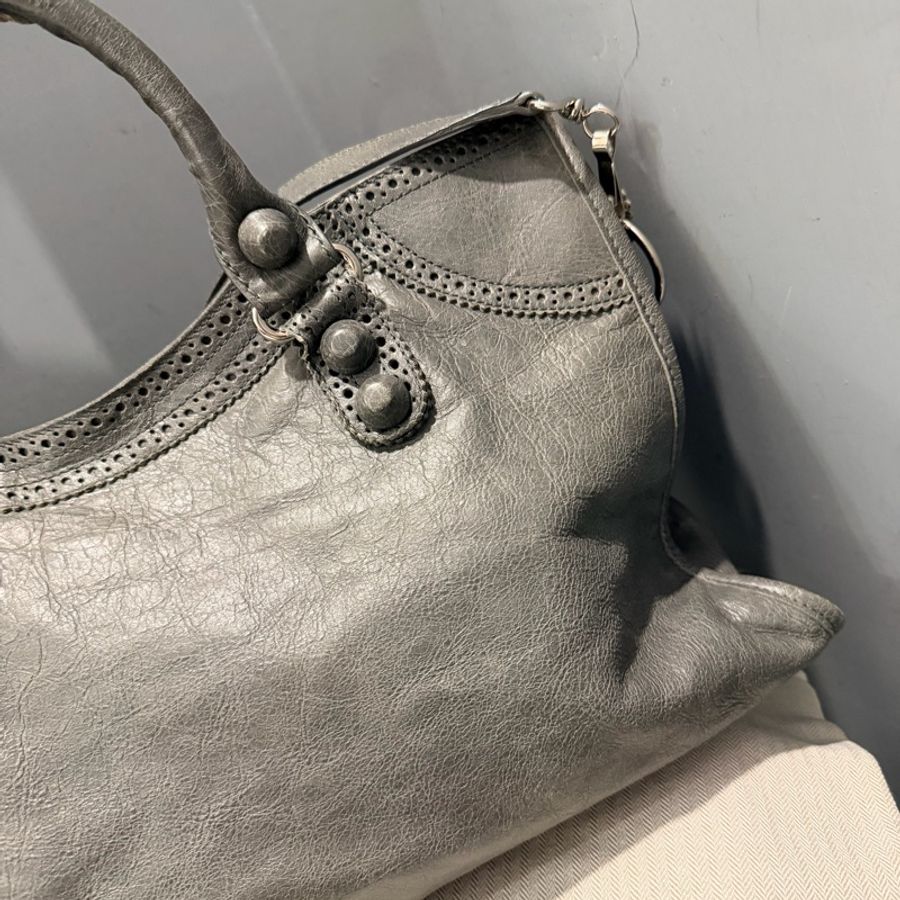 Balenciaga 巴黎世家 機車包 深灰-24