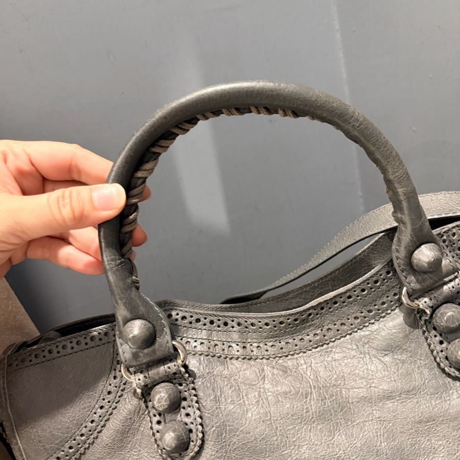 Balenciaga 巴黎世家 機車包 深灰-25