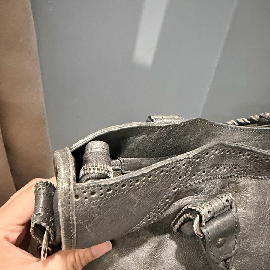 Balenciaga 巴黎世家 機車包 深灰-26