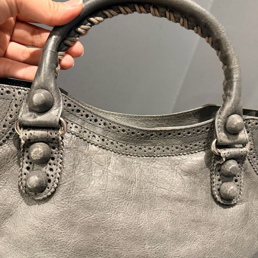 Balenciaga 巴黎世家 機車包 深灰-28