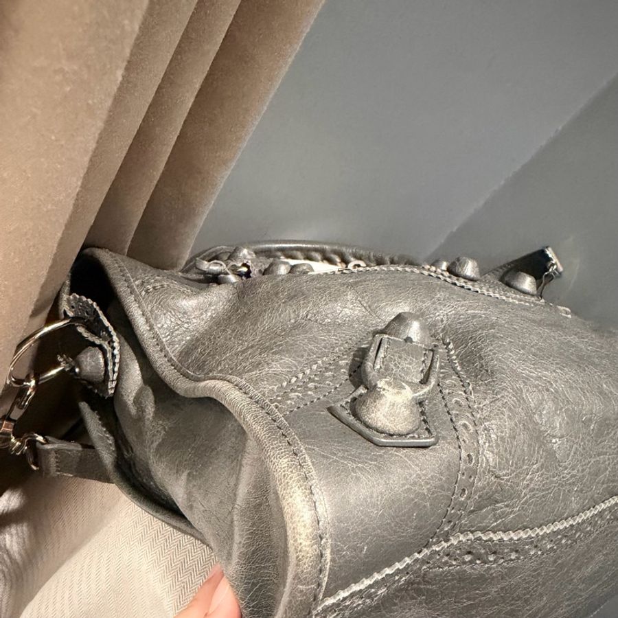 Balenciaga 巴黎世家 機車包 深灰-30