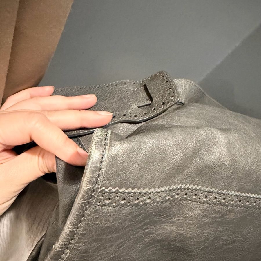 Balenciaga 巴黎世家 機車包 深灰-32