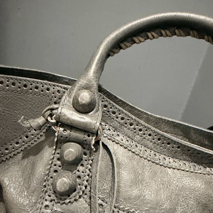 Balenciaga 巴黎世家 機車包 深灰-35