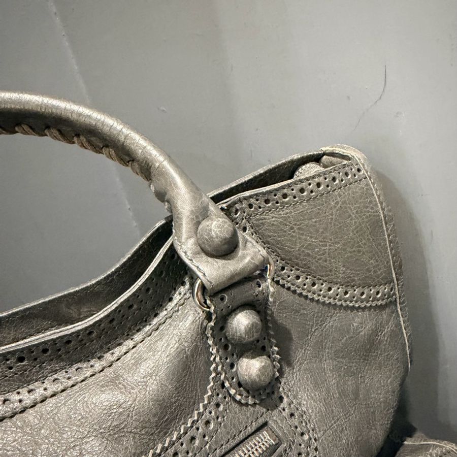 Balenciaga 巴黎世家 機車包 深灰-36