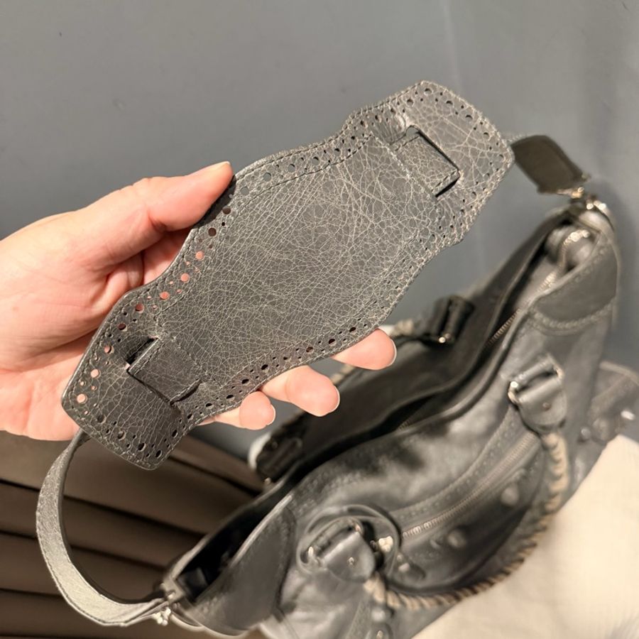 Balenciaga 巴黎世家 機車包 深灰-50