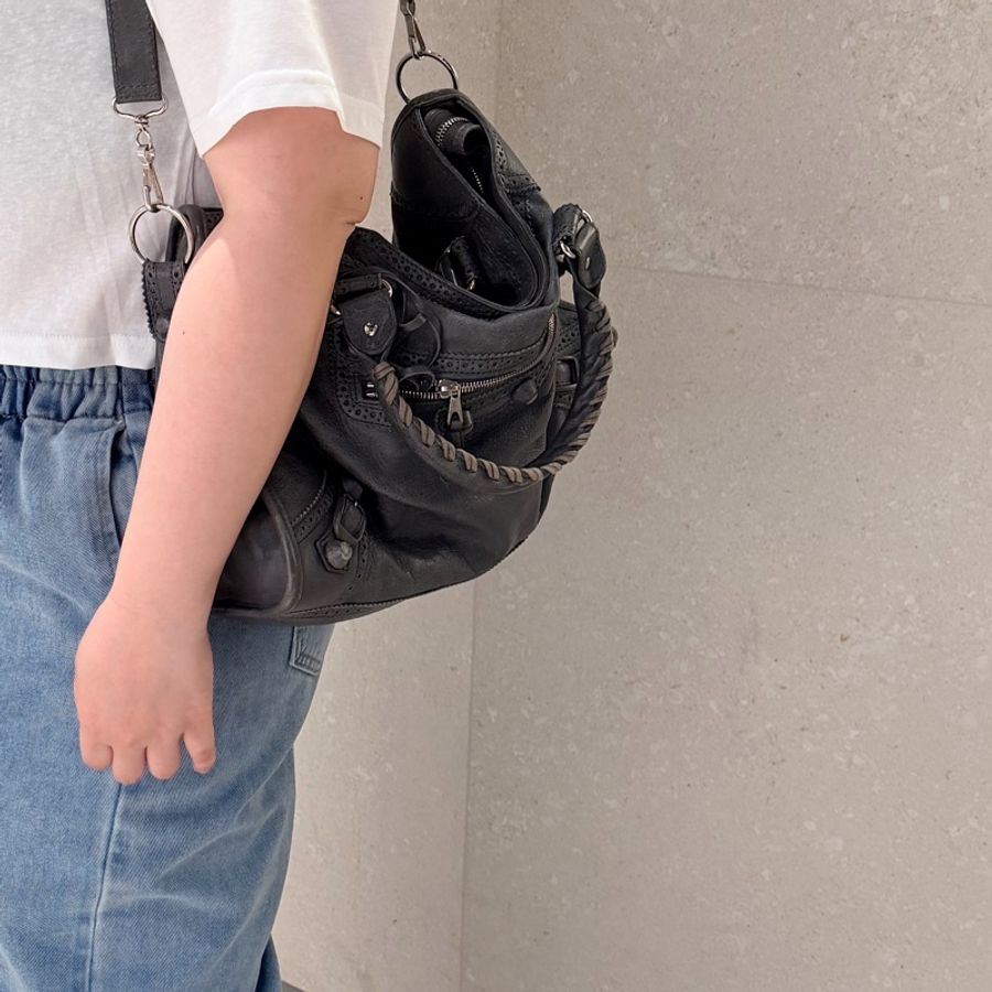 Balenciaga 巴黎世家 機車包 深灰-60