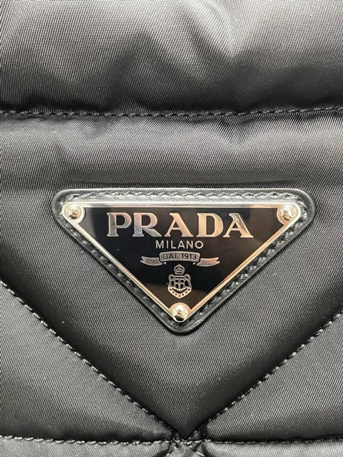 99新 Prada普拉達 三角標尼龍托特 底長38 (未使用)-14