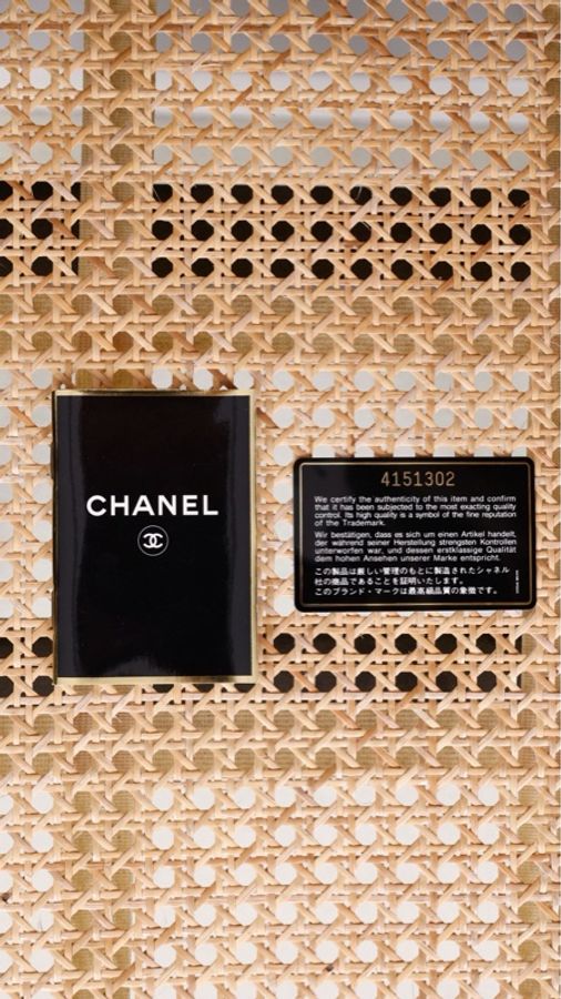 Chanel 4开黑金漆皮书包扣双子星cf中号单肩包-39