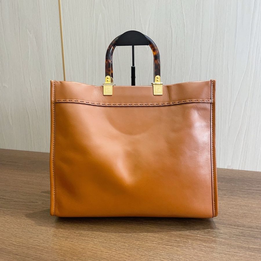 FENDI 焦糖色 手提包 附肩帶 35*15.5*28-2