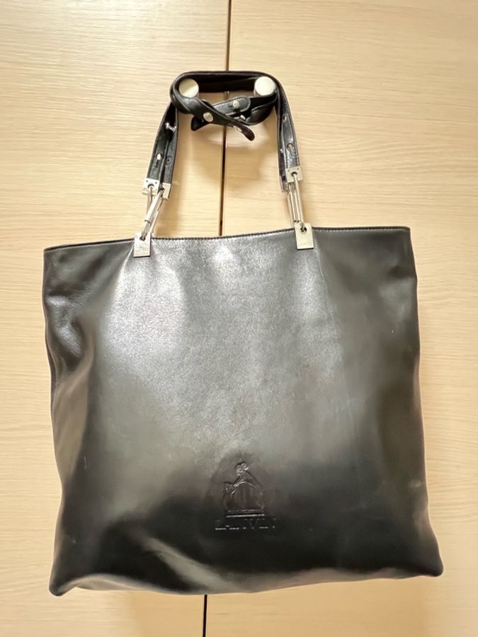 浪凡 LANVIN 黑色小羊皮托特包-2
