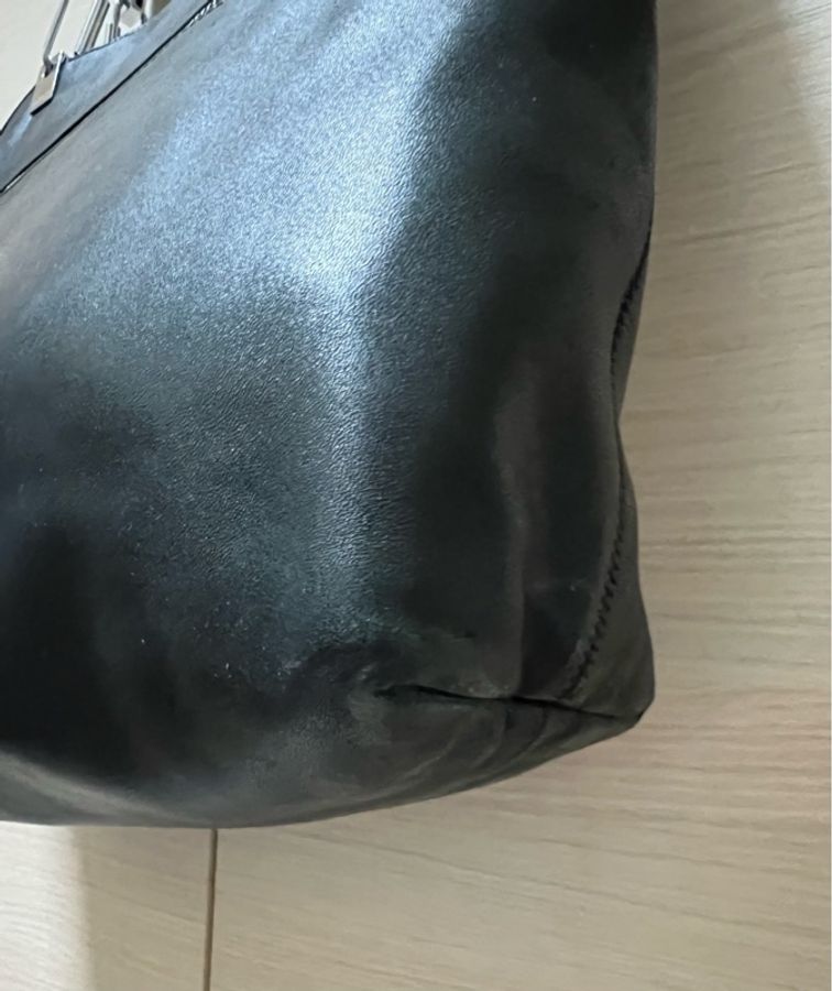 浪凡 LANVIN 黑色小羊皮托特包-6