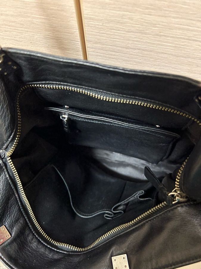 浪凡 LANVIN 黑色小羊皮托特包-8