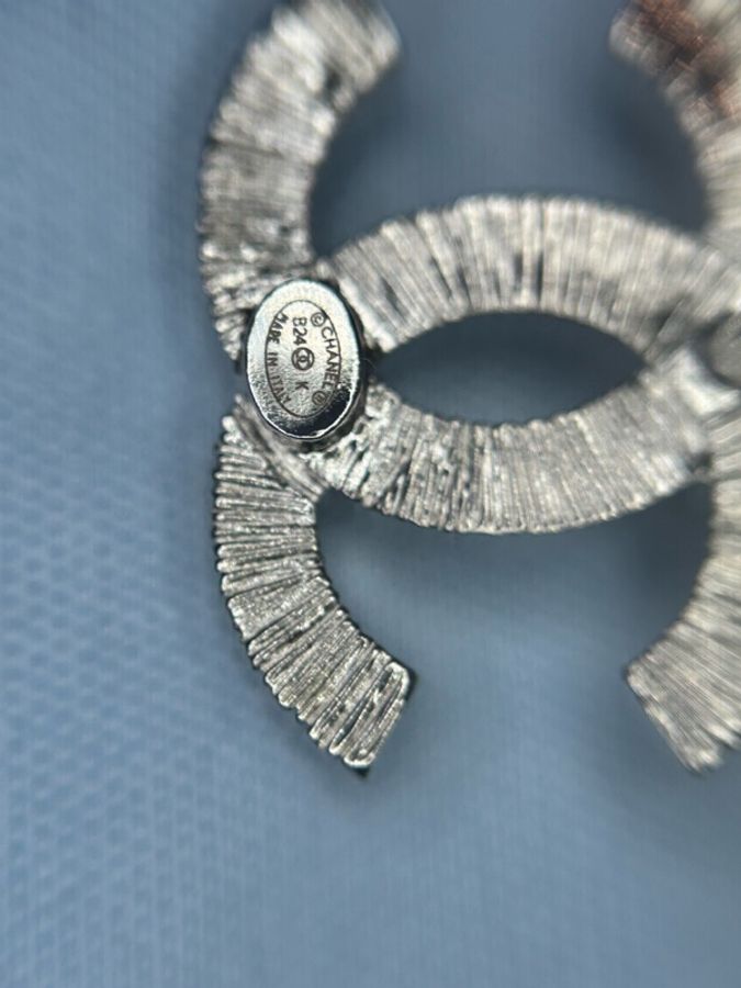 Chanel 香奈兒 鑲嵌設計 耳環 金色-5