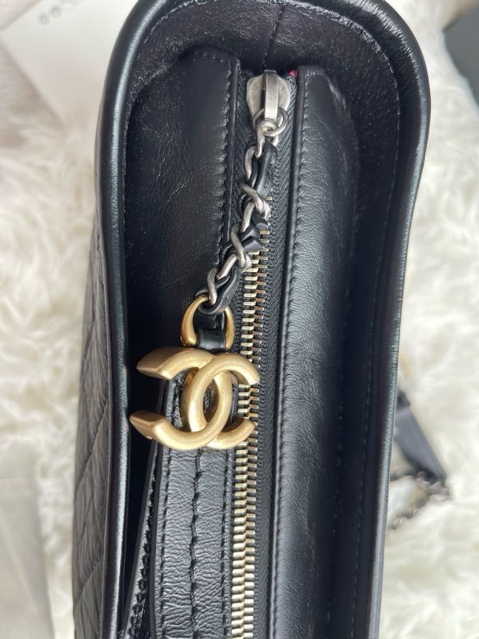 香奈兒 Chanel 單肩斜挎包 中號 牛皮 27×8×20 有購證-2