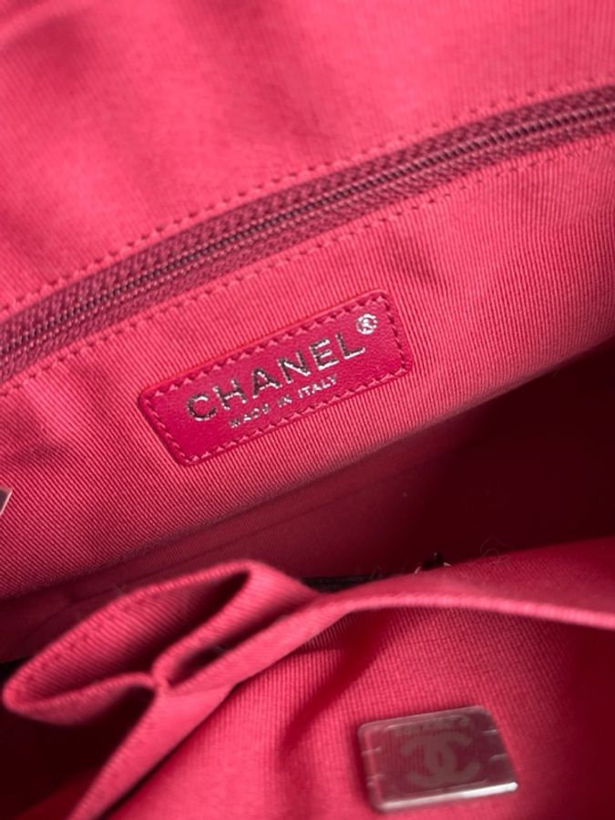 香奈兒 Chanel 單肩斜挎包 中號 牛皮 27×8×20 有購證-7