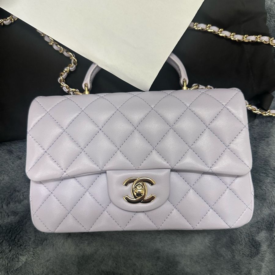 極致美包|香奈兒 Chanel 手提肩背口蓋包 絕美色系 質感五金 (狀況如圖)-0
