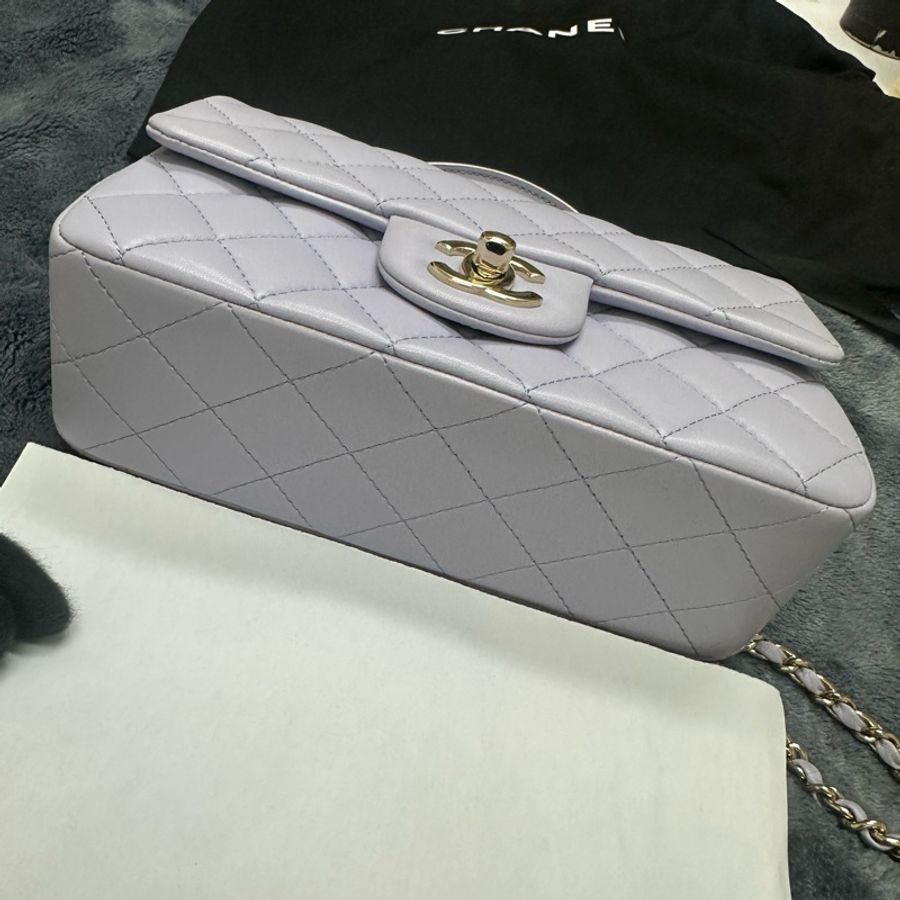 極致美包|香奈兒 Chanel 手提肩背口蓋包 絕美色系 質感五金 (狀況如圖)-2
