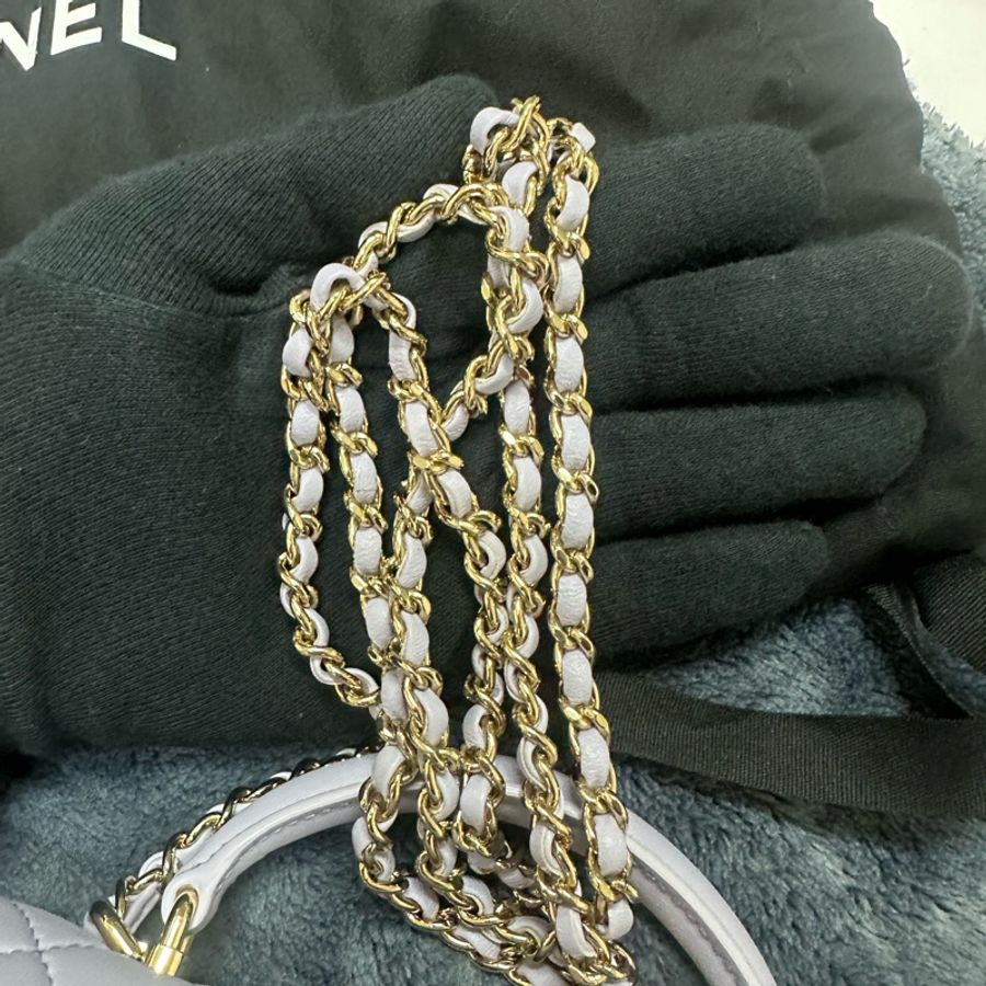 極致美包|香奈兒 Chanel 手提肩背口蓋包 絕美色系 質感五金 (狀況如圖)-5