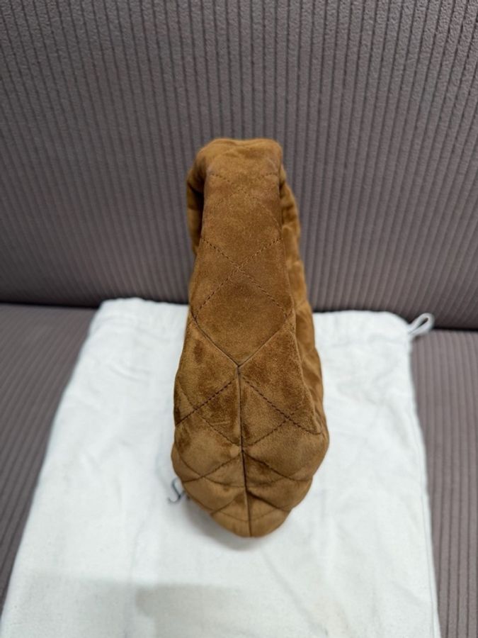 YSL聖羅蘭Icare hobo手提包,焦糖色絨面-3