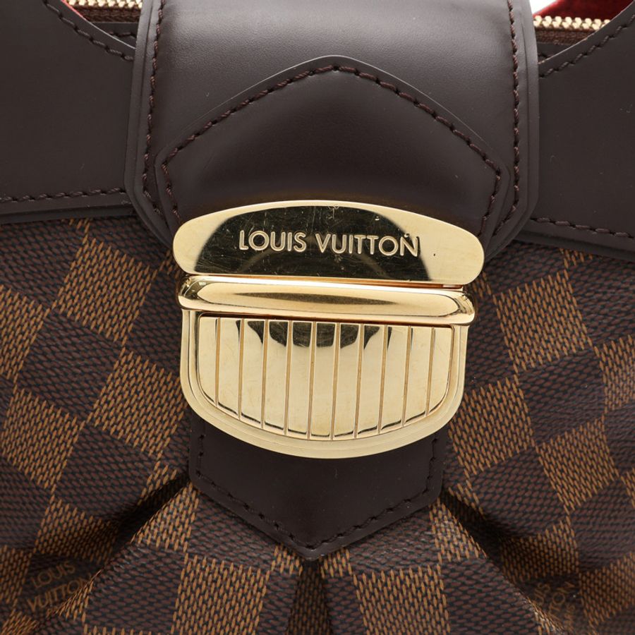 LOUIS VUITTON LV 路易威登 Sistina PM 肩背包 棕色 棋盤格帆布 N41542 N41542-5