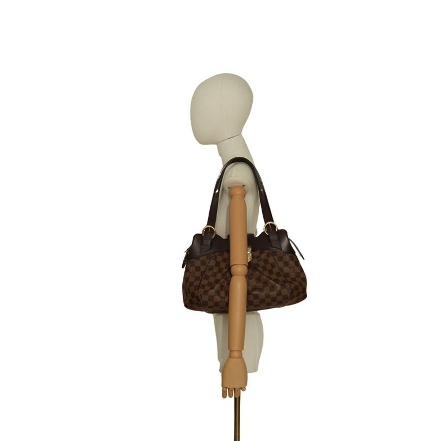 LOUIS VUITTON LV 路易威登 Sistina PM 肩背包 棕色 棋盤格帆布 N41542 N41542-6