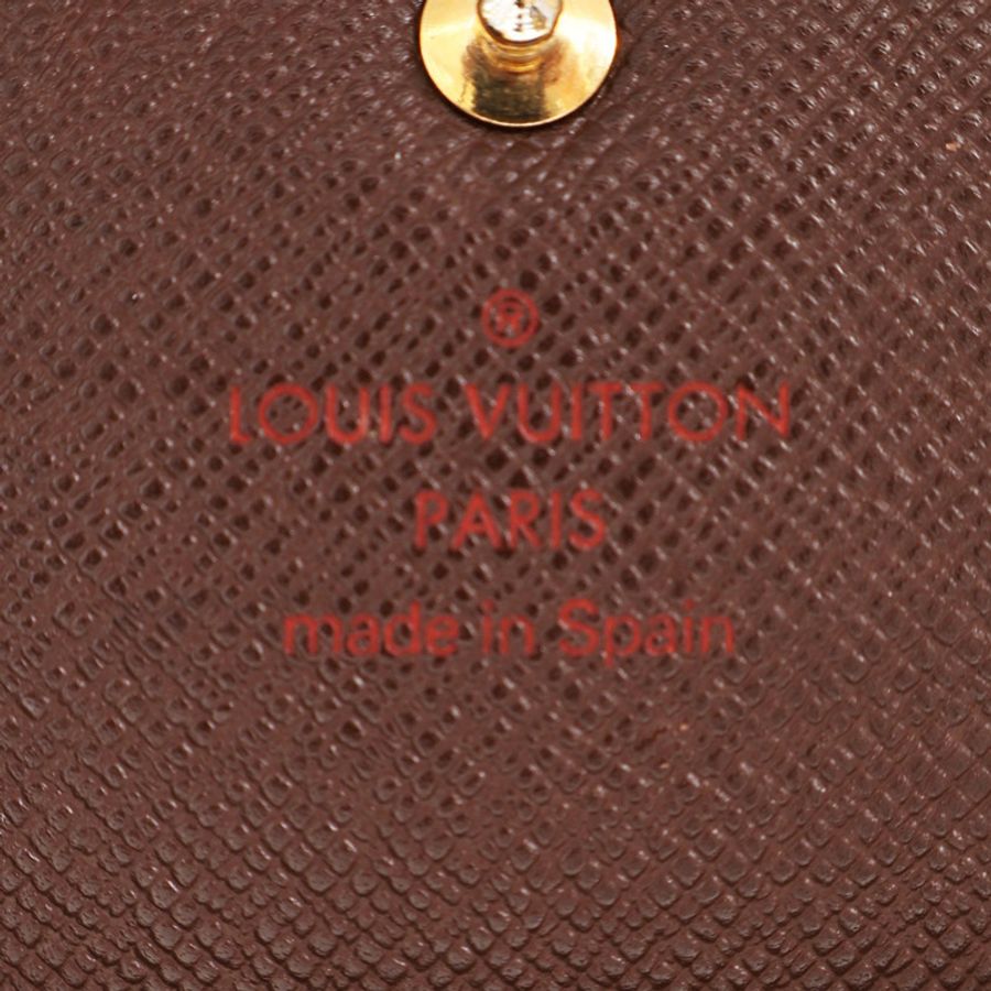 LOUIS VUITTON LV 路易威登 Porte Monnaie Credit 扣式 長夾 棕色 棋盤格帆布 N61725-4
