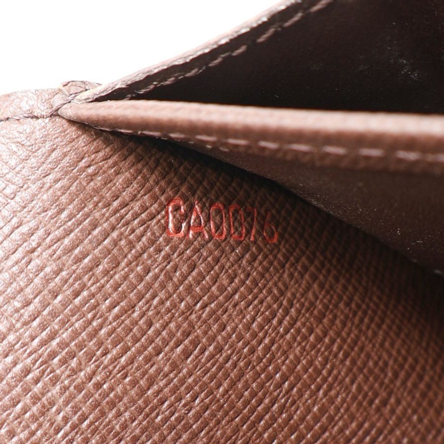 LOUIS VUITTON LV 路易威登 Porte Monnaie Credit 扣式 長夾 棕色 棋盤格帆布 N61725-5