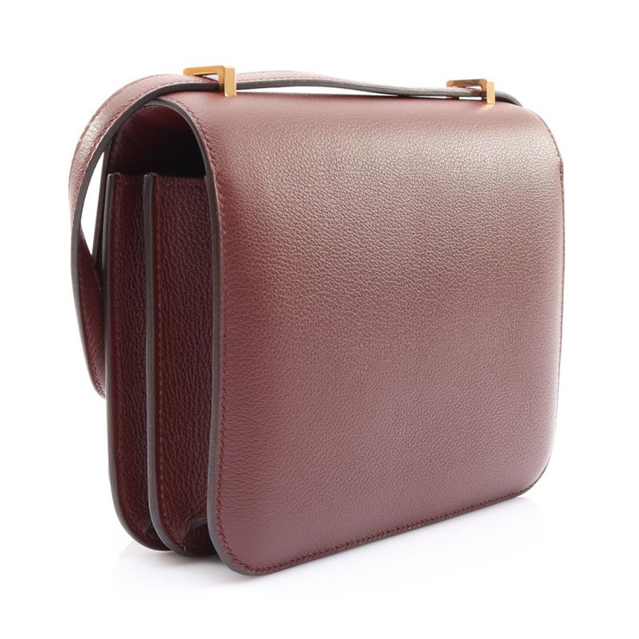 HERMES 愛馬仕 Constance Ⅲ Mini 肩背包 爾多紅 牛皮Evercolor D刻 金釦-1