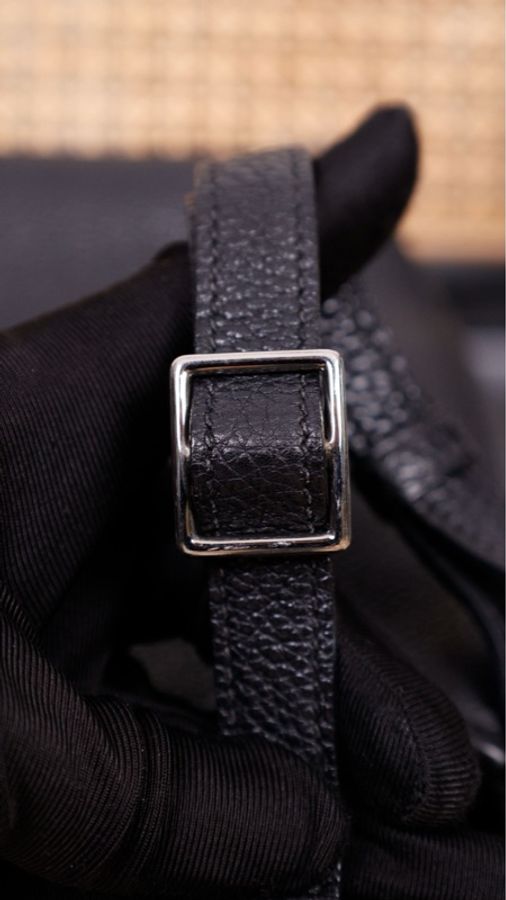 Hermes Berlingot黑银togo皮单肩包-9