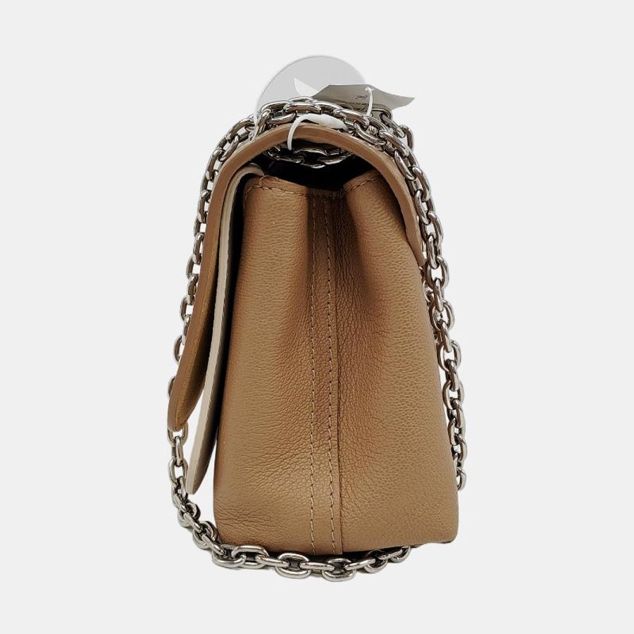 LOUIS VUITTON 棕色牛皮老花壓紋肩揹包-2