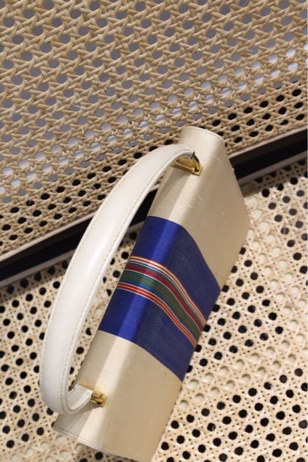 Gucci绒面拼色门扣Kelly手提包-2