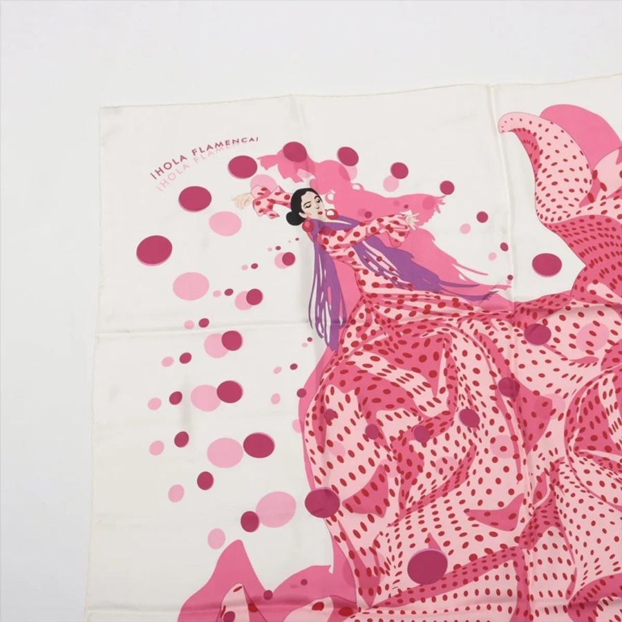 Hermès Olé Ola Flamenca Carré 90 真絲絲巾-1