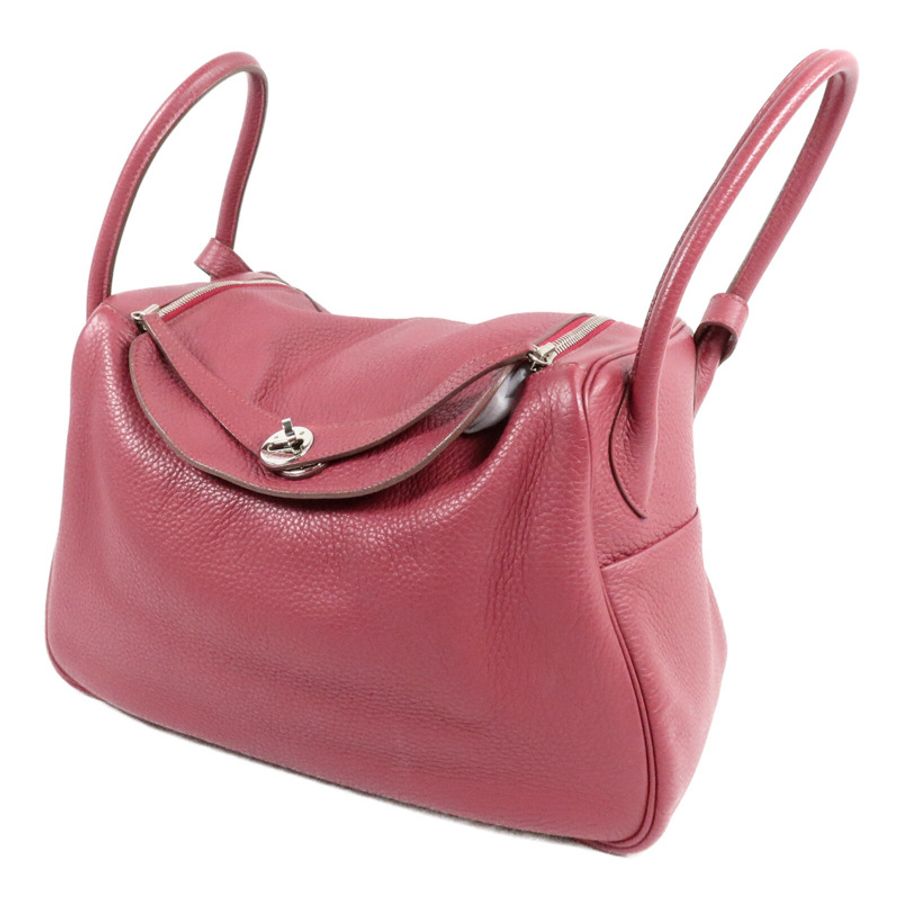 HERMES Clemence皮革Lindy 34手挽肩背兩用袋Rubis-2