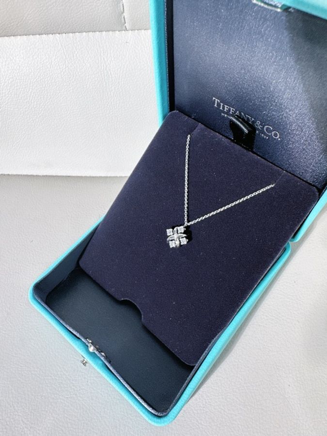 Tiffany蒂芙尼 十六石系列 lynn史隆伯傑鳥巢四鑽項鍊-3
