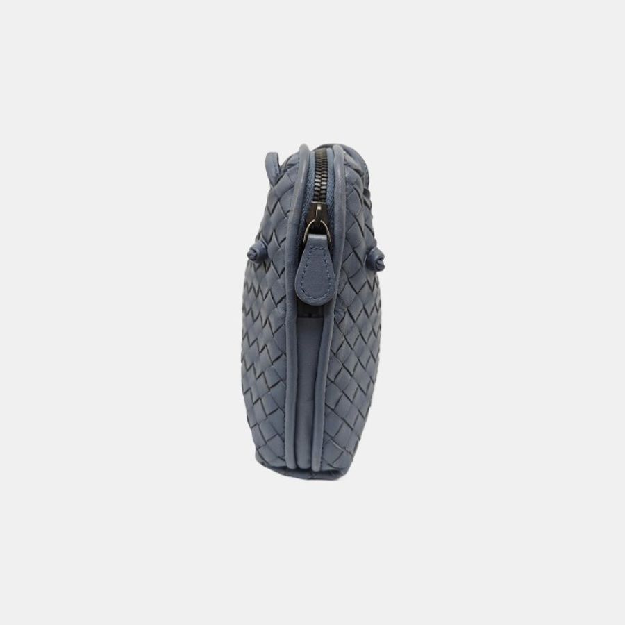 BOTTEGA VENETA Nodini小號 藍色羊皮編織單肩斜背包-3