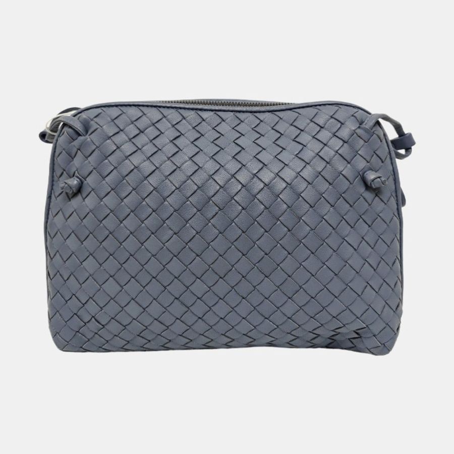 BOTTEGA VENETA Nodini小號 藍色羊皮編織單肩斜背包-4