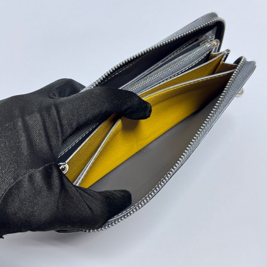 Goyard Matignon GM 狗牙 大象灰 拉鍊長夾-7