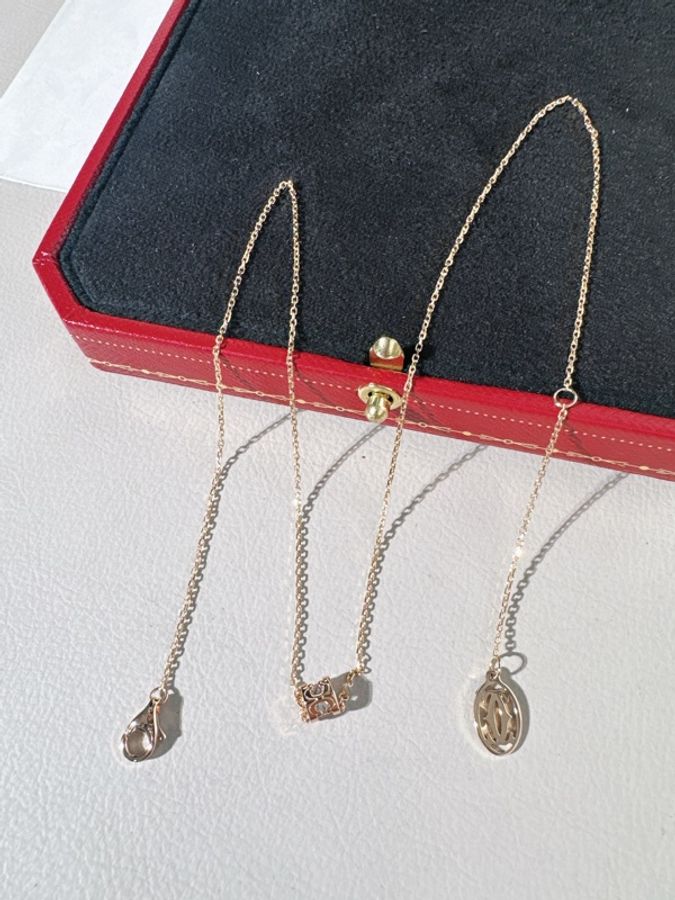 Cartier卡地亞 C DE CARTIER 玫瑰金單鑽牛頭項鍊,鑽石0.32ct-1