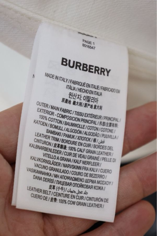 Burberry丹宁牛仔拼皮翻领夹克外套-18