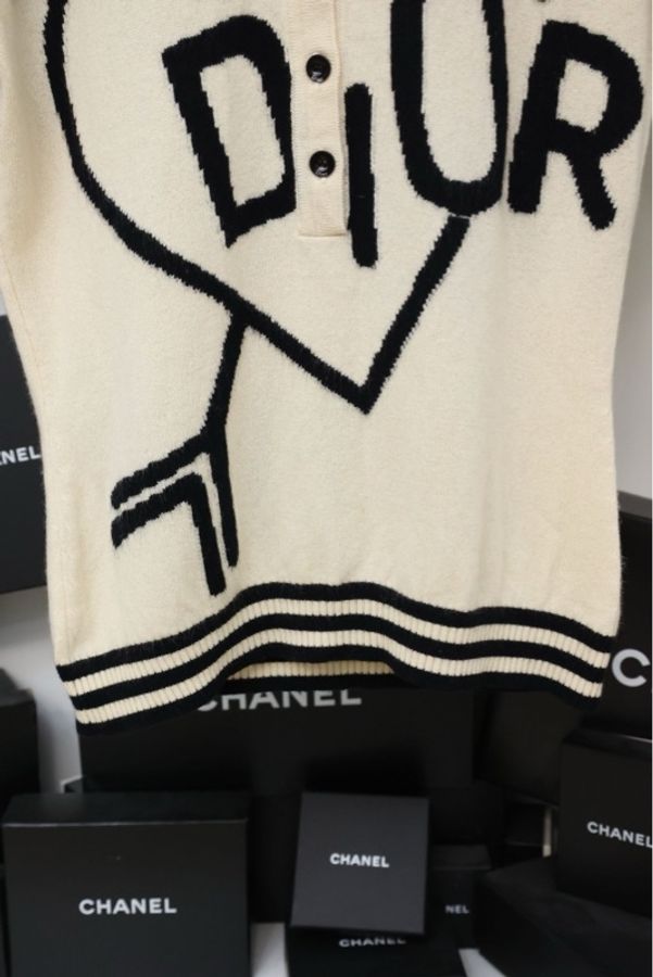 Dior一箭穿心Punk系列翻领Polo短袖衫针织衫-16