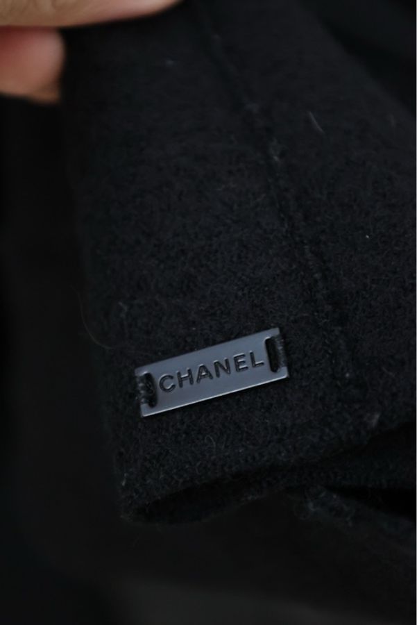 Chanel 99年羊毛So Black裹式crop开衫外套-9
