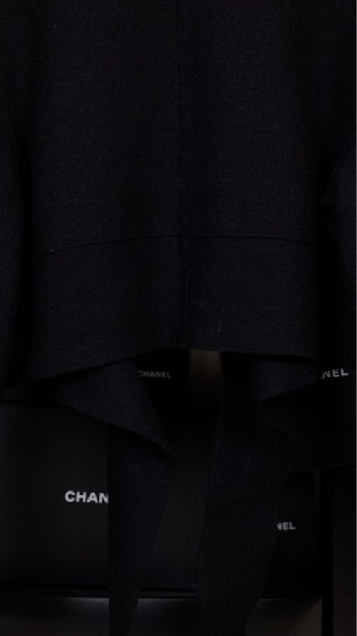 Chanel 99年羊毛So Black裹式crop开衫外套-23