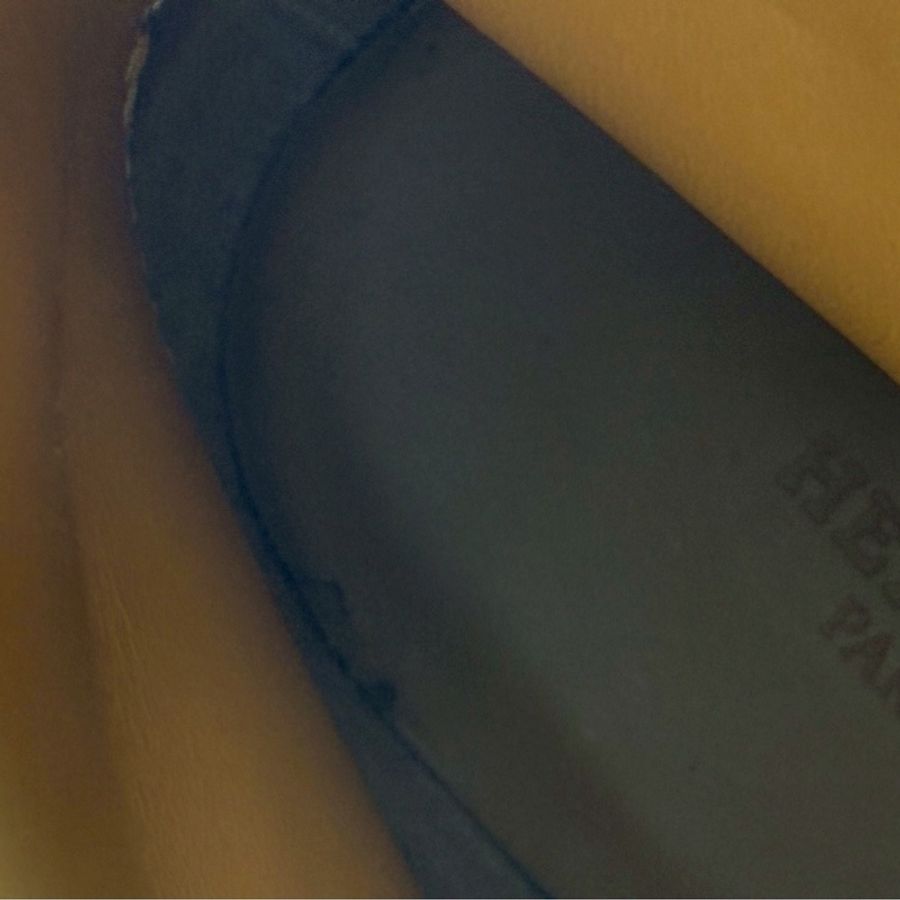 Hermes 米白黑底kelly釦綁帶靴子👢38.5-33