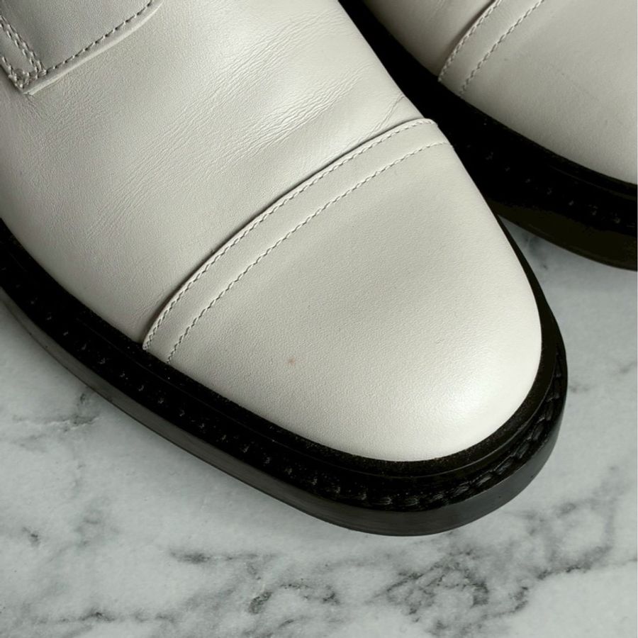 Hermes 米白黑底kelly釦綁帶靴子👢38.5-43