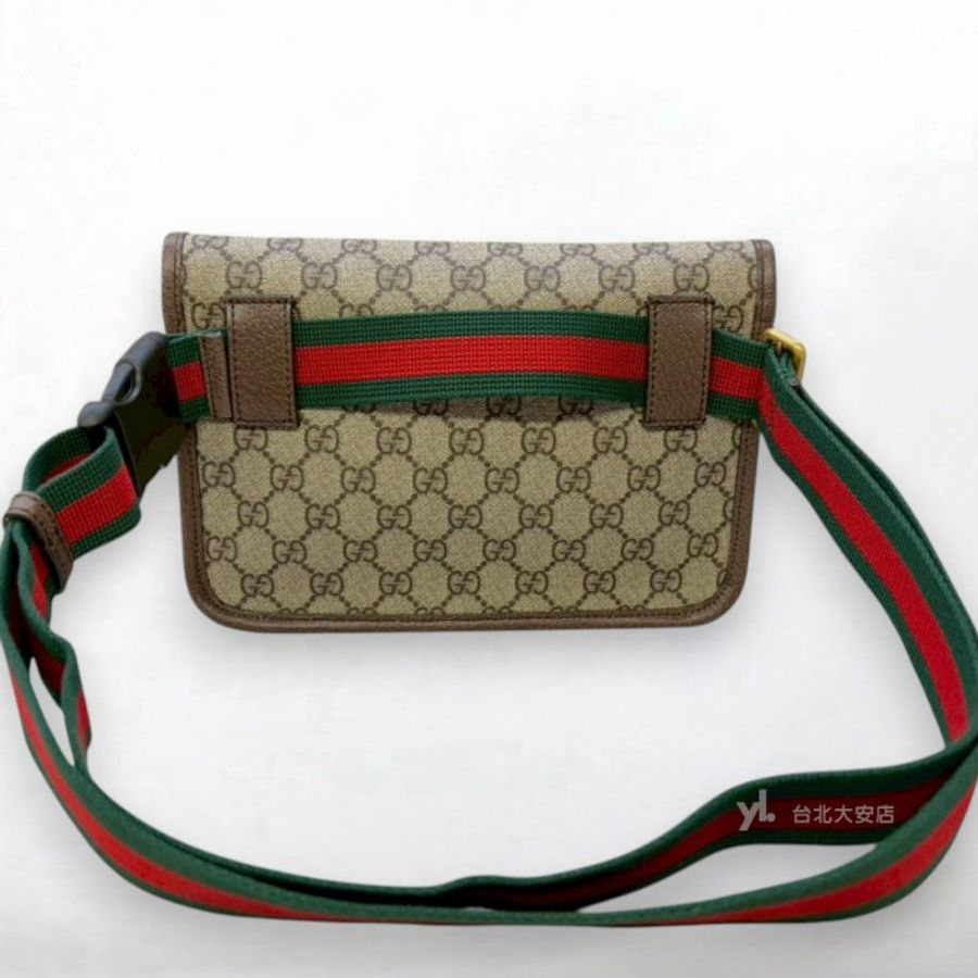 A13400-Gucci GG Supreme虎頭下蓋胸口包493930-3